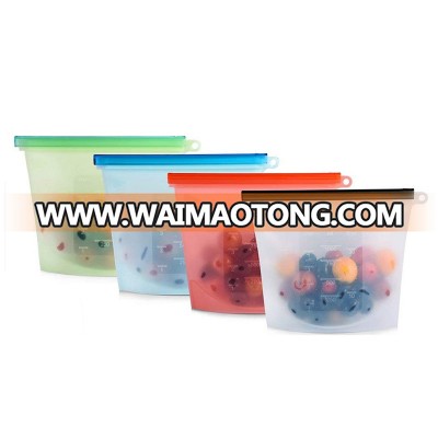 High Quality Reusable Silicone Food Storage Bags with custom brand